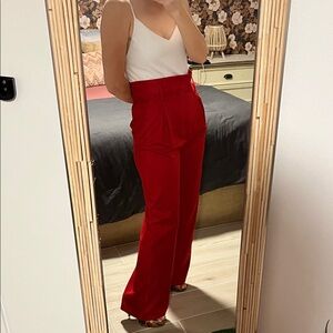 Forever 21 Red Wide leg Jumpsuit